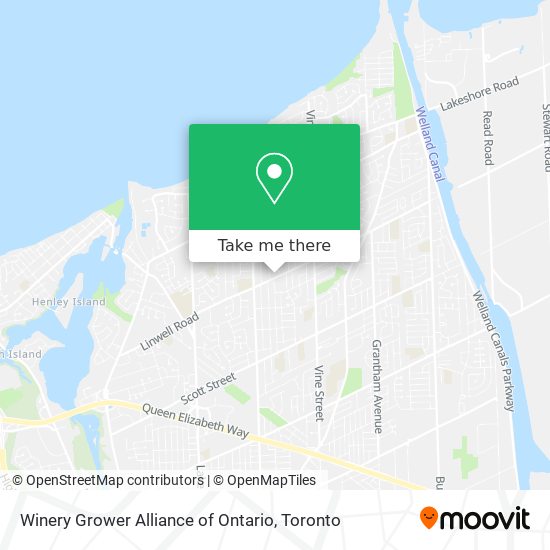 Winery Grower Alliance of Ontario map