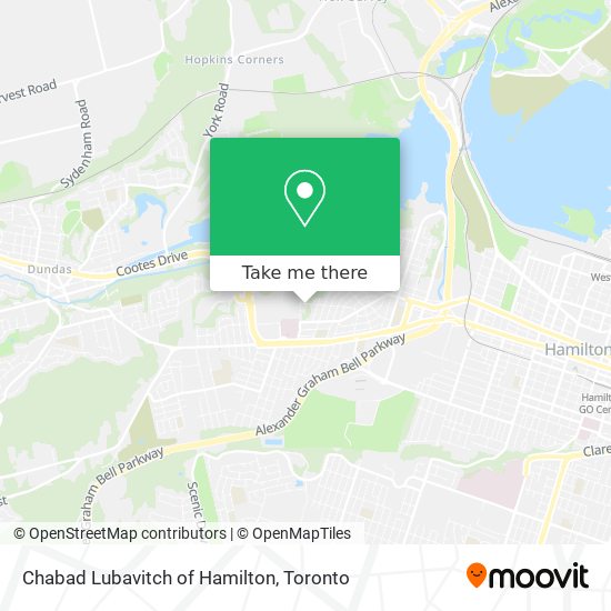 Chabad Lubavitch of Hamilton map
