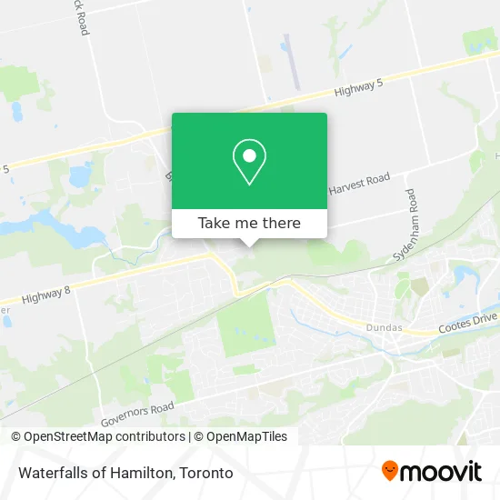 Waterfalls of Hamilton map