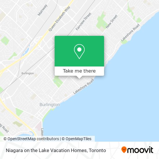 Niagara on the Lake Vacation Homes map