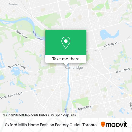 Oxford Mills Home Fashion Factory Outlet map