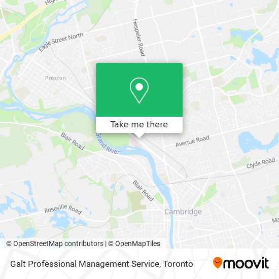 Galt Professional Management Service map