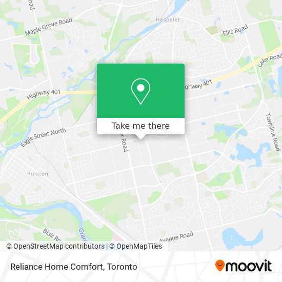 Reliance Home Comfort map