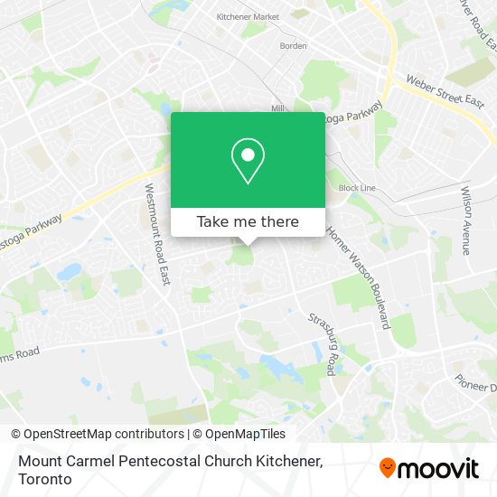 Mount Carmel Pentecostal Church Kitchener map