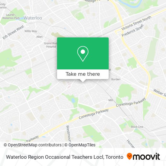 Waterloo Region Occasional Teachers Locl map