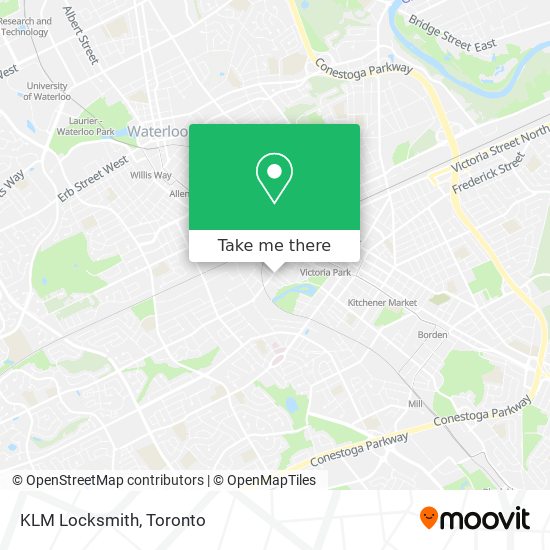 KLM Locksmith map