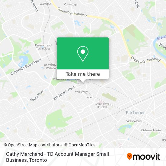 Cathy Marchand - TD Account Manager Small Business map