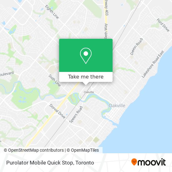 Purolator Mobile Quick Stop map