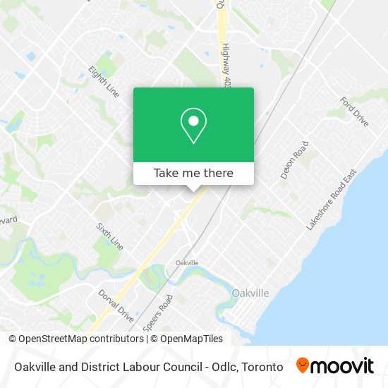 Oakville and District Labour Council - Odlc map