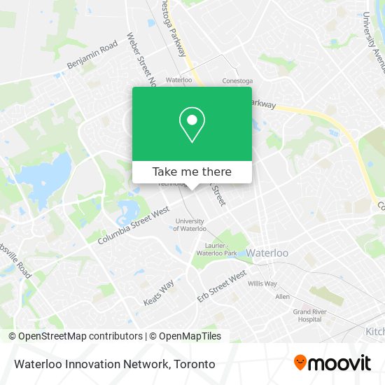 Waterloo Innovation Network map