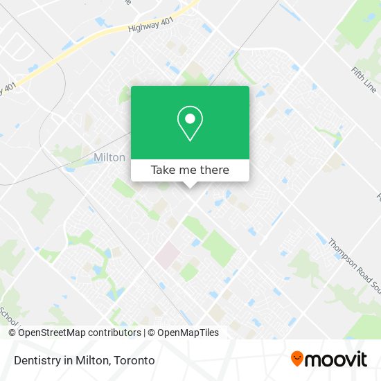 Dentistry in Milton map