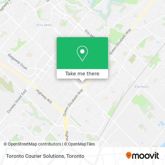 Toronto Courier Solutions map