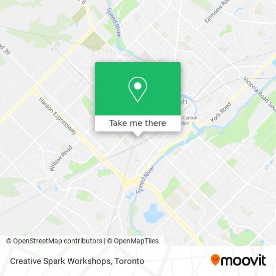 Creative Spark Workshops map