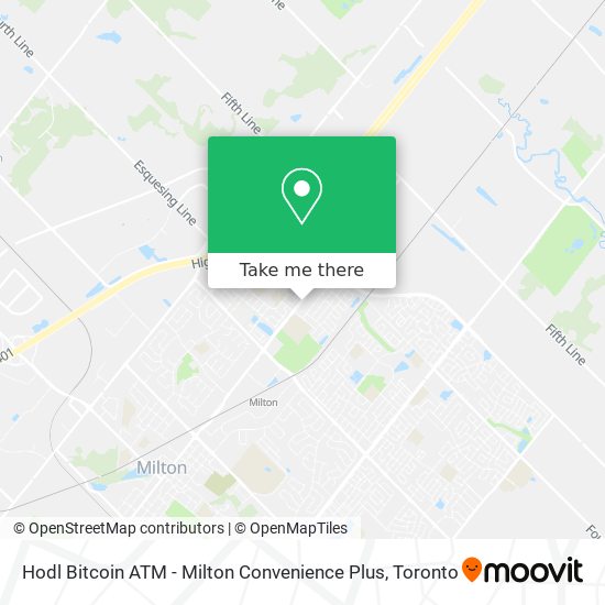 Hodl Bitcoin ATM - Milton Convenience Plus map