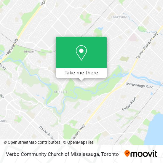 Verbo Community Church of Mississauga map