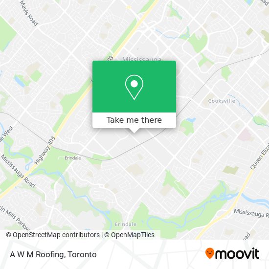 A W M Roofing map