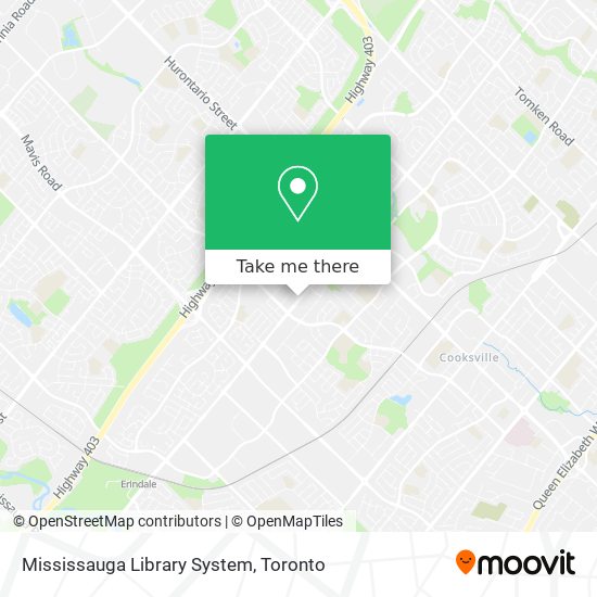 Mississauga Library System map