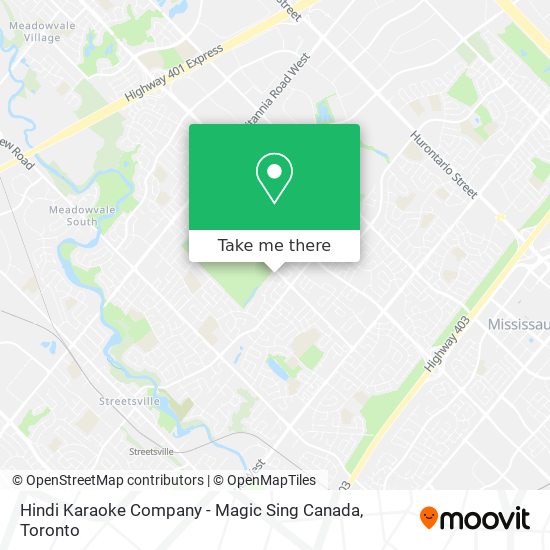 Hindi Karaoke Company - Magic Sing Canada map