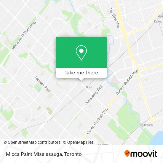 Micca Paint Mississauga map