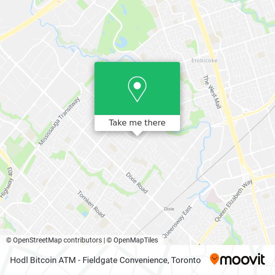 Hodl Bitcoin ATM - Fieldgate Convenience map