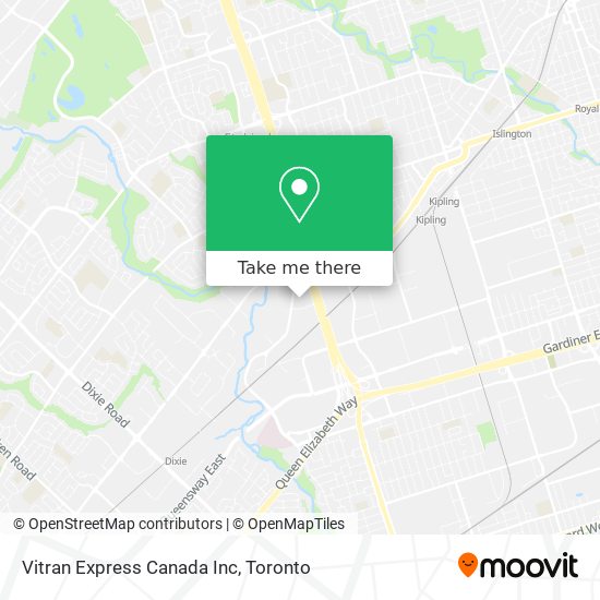 Vitran Express Canada Inc map