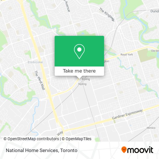 National Home Services map