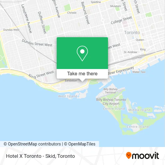 Hotel X Toronto - Skid map