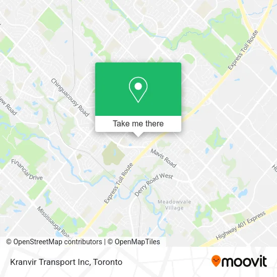 Kranvir Transport Inc map