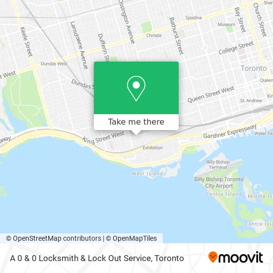 A 0 & 0 Locksmith & Lock Out Service map
