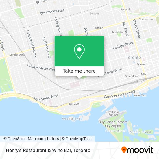 Henry's Restaurant & Wine Bar map