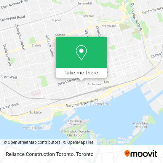 Reliance Construction Toronto map