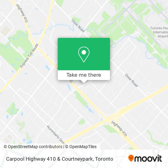 Carpool Highway 410 & Courtneypark map