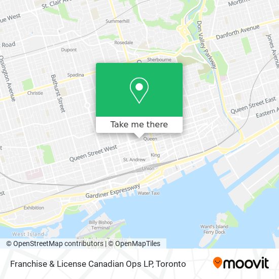 Franchise & License Canadian Ops LP map