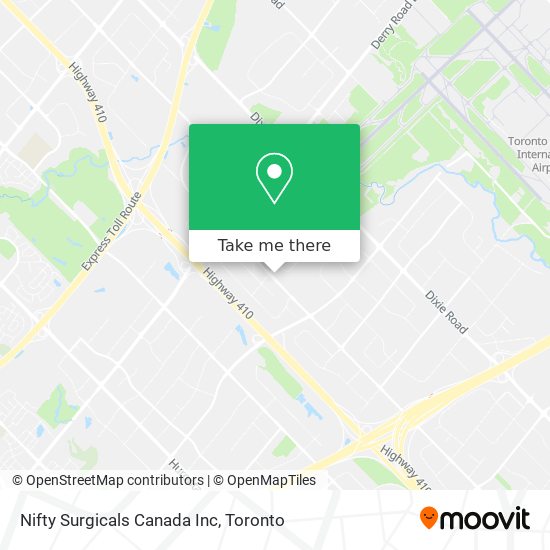 Nifty Surgicals Canada Inc map