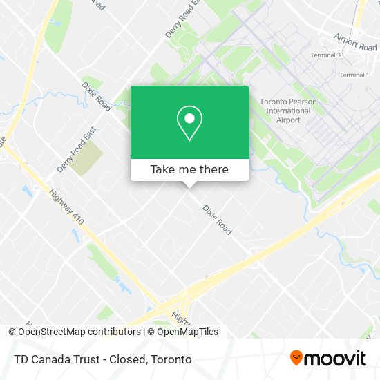 TD Canada Trust - Closed map