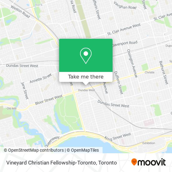 Vineyard Christian Fellowship-Toronto map