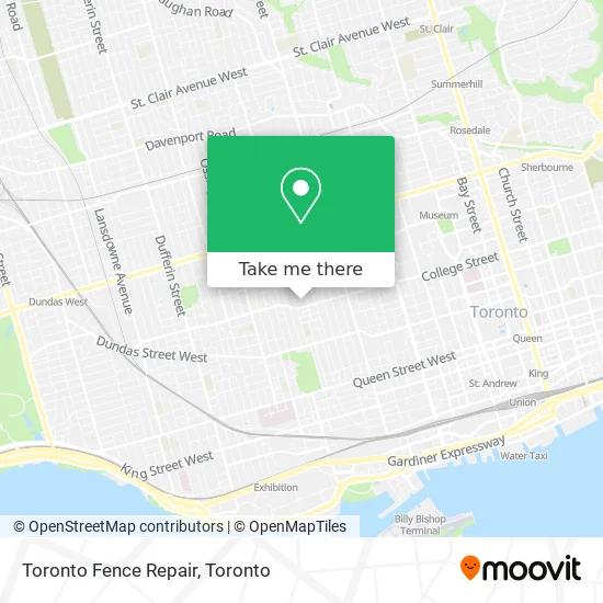 Toronto Fence Repair map
