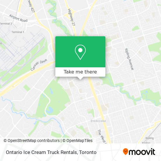 Ontario Ice Cream Truck Rentals map