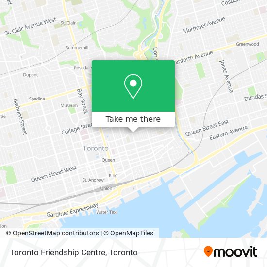 Toronto Friendship Centre map