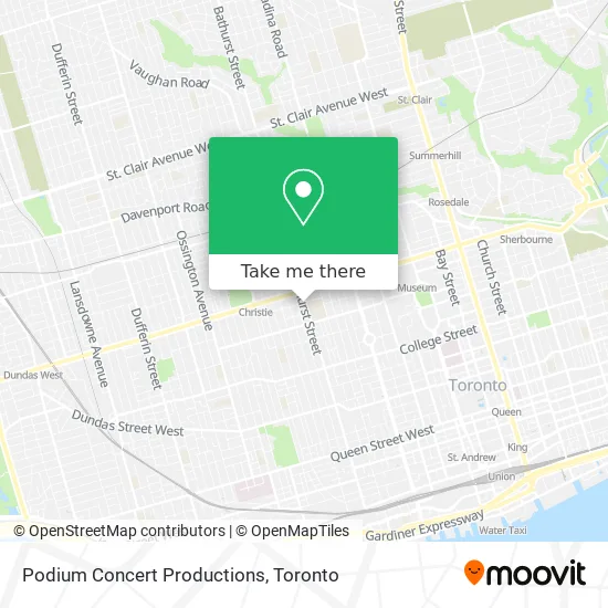 Podium Concert Productions map