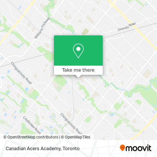 Canadian Acers Academy map