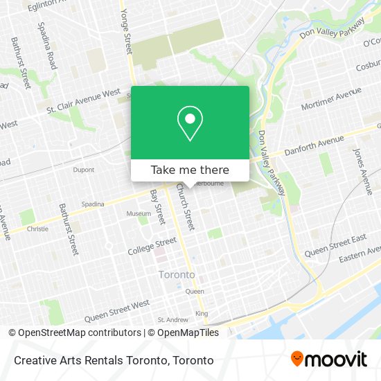 Creative Arts Rentals Toronto plan