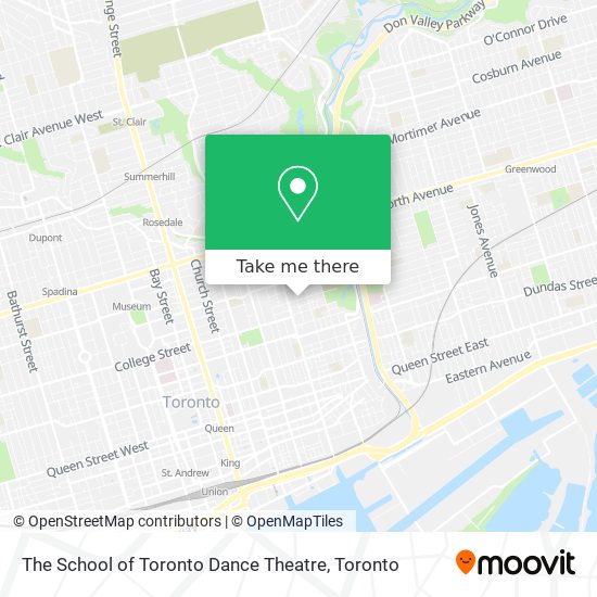 The School of Toronto Dance Theatre map