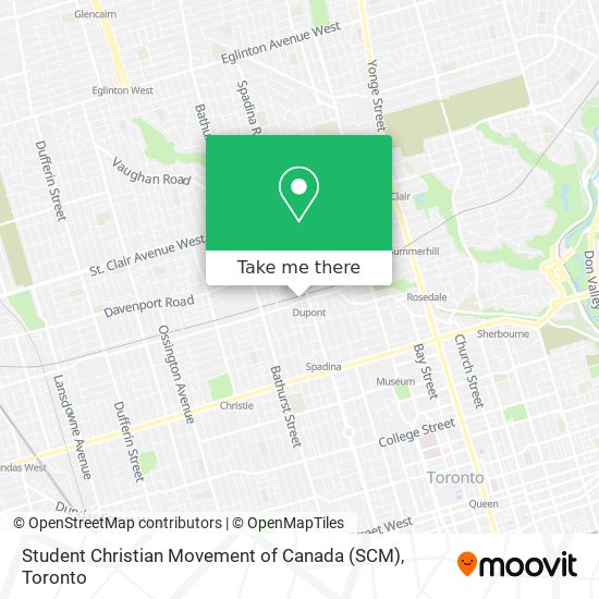 Student Christian Movement of Canada (SCM) map