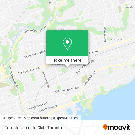 Toronto Ultimate Club map