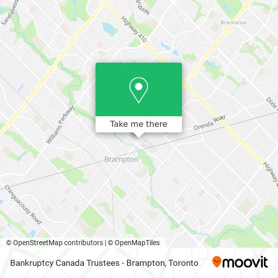 Bankruptcy Canada Trustees - Brampton map