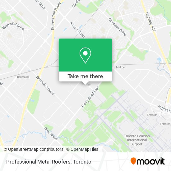 Professional Metal Roofers map