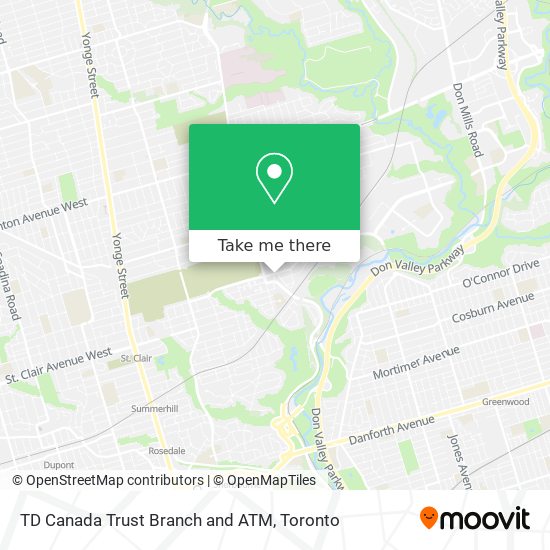 TD Canada Trust Branch and ATM map