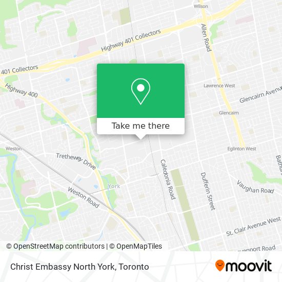 Christ Embassy North York map