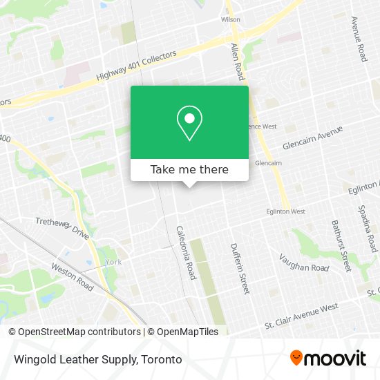 Wingold Leather Supply map